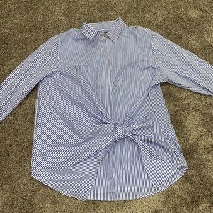 Ralph Lauren Women’s blue & white striped blouse XL